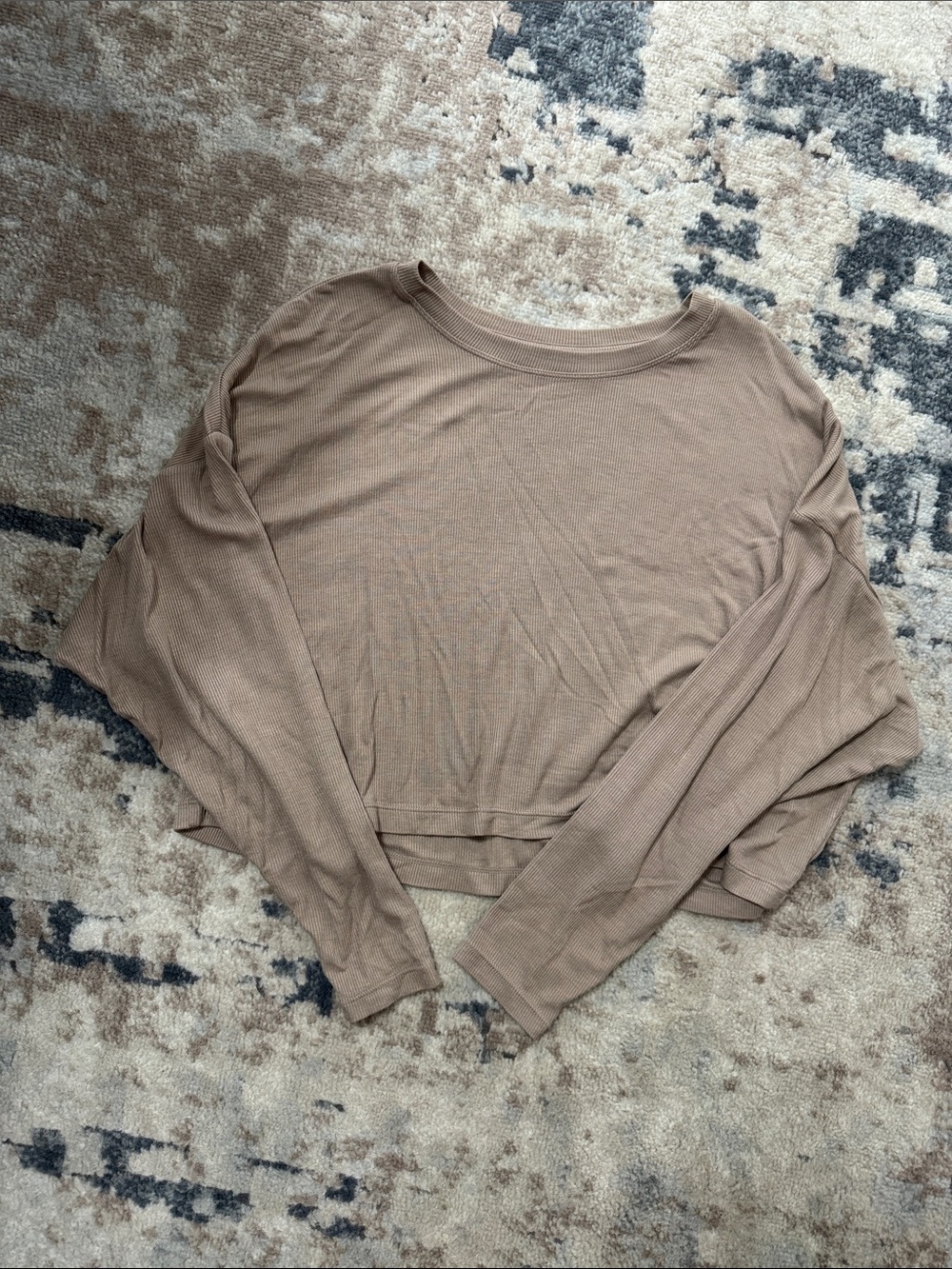 Z Supply cropped ribbed athletic top XS light brown